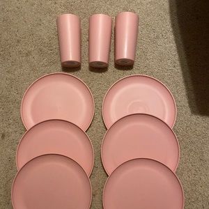 Six plate/three cup combo